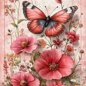 Пеперуда - 5D Диамантен гоблен 30x40 см GJ555